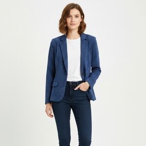 Merona Blue Polka Dot Blazer